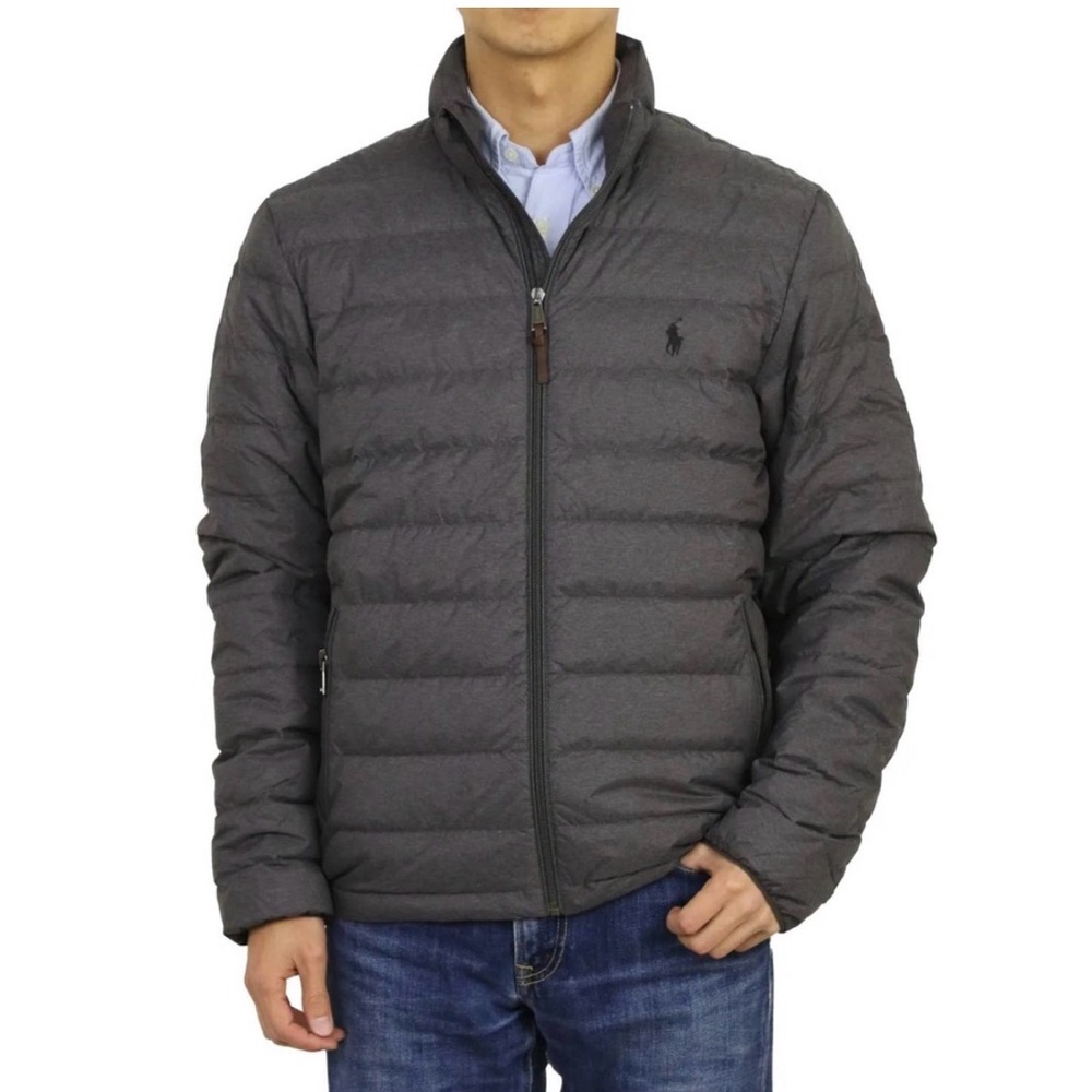 Ralph Lauren Polo Mens Bleeker puffer jacket XXL packable charcoal Heather gray